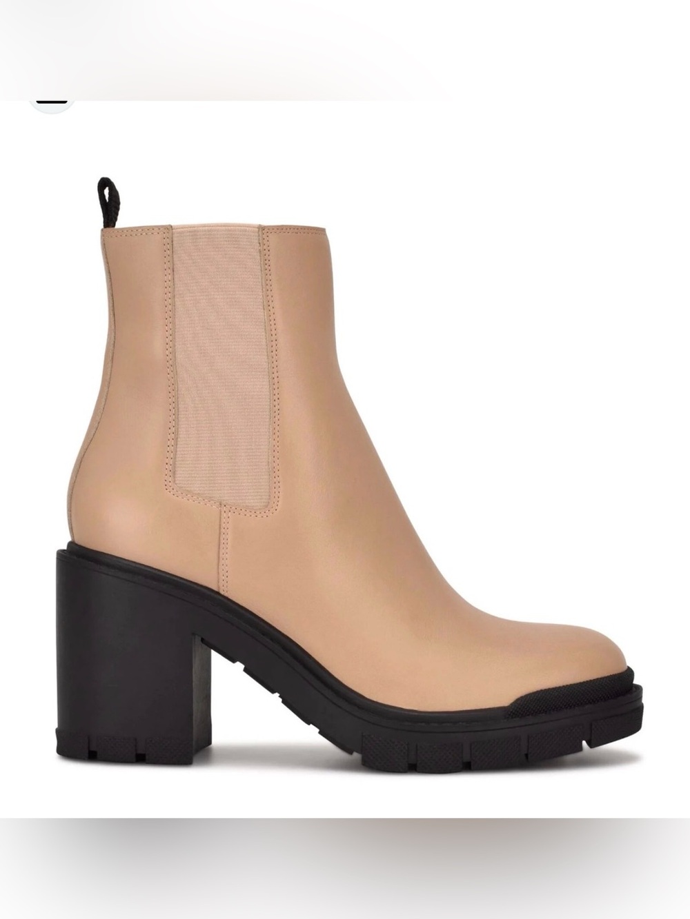 Marc Fisher Vanlisa Heeled Combat Bootie Light Natural
